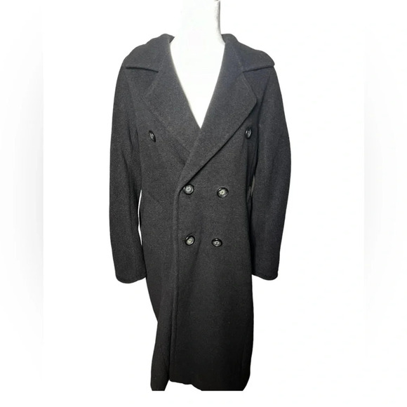 Max Mara Madame 2000’s Wool & Cashmere Long Trench Coat US 4 - Picture 1 of 15